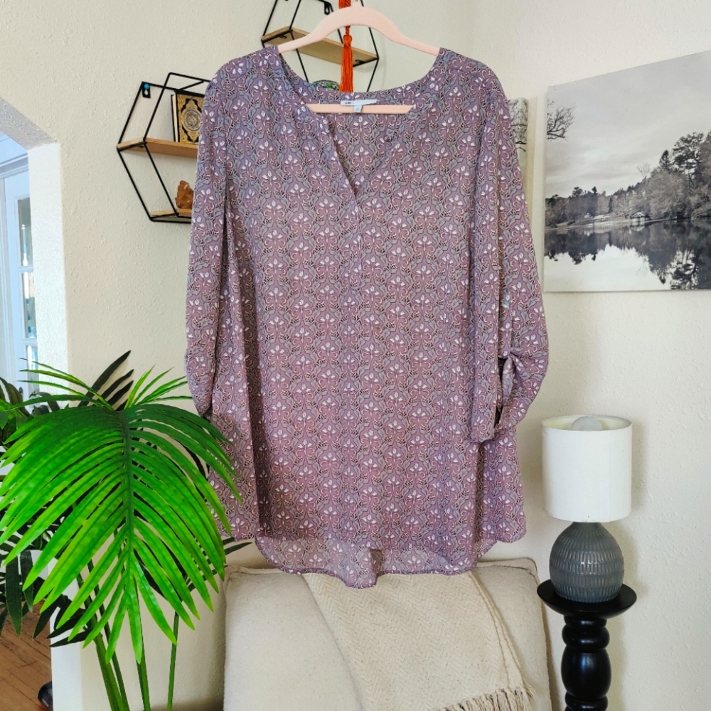 Women's Lavender Pattern Blouse